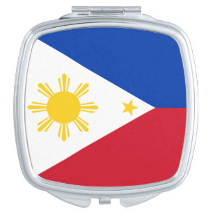 Patriotic mirror with flag of Philippines