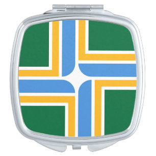 Patriotic mirror with Flag of Portland
