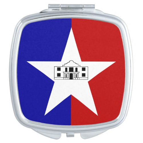 Patriotic mirror with Flag of San Antonio