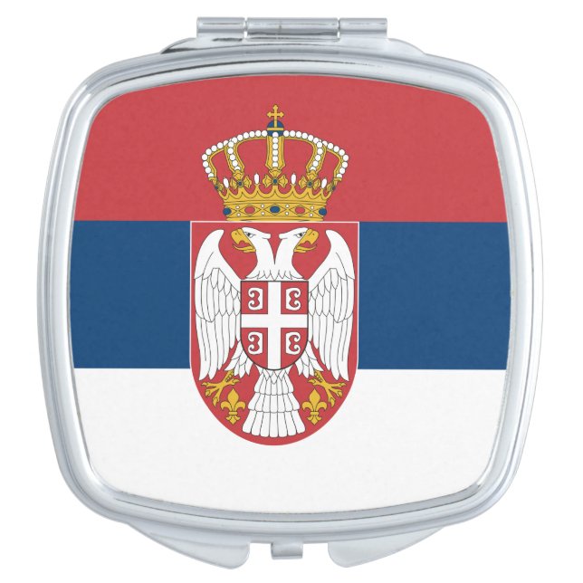 Patriotic mirror with flag of Serbia (Front)