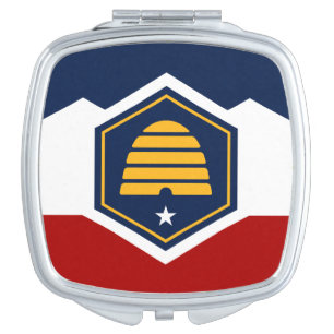 Patriotic mirror with Flag of Utah, USA