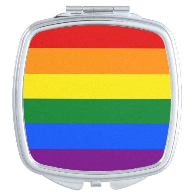 Patriotic mirror with Pride Rainbow flag of LGBT (Front)