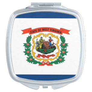 Patriotic mirror with West Virginia  State Flag