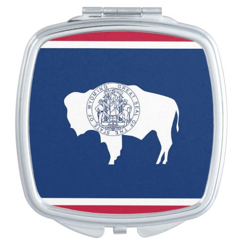 Patriotic mirror with Wyoming State Flag