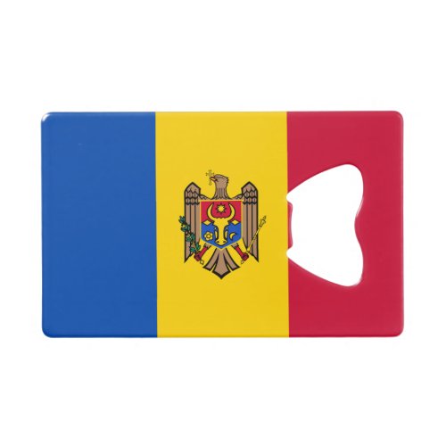 Patriotic Moldova Flag Credit Card Bottle Opener