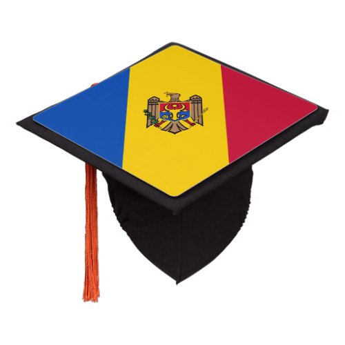 Patriotic Moldova Flag Graduation Cap Topper