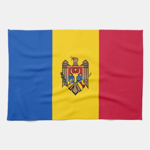 Patriotic Moldova Flag Kitchen Towel