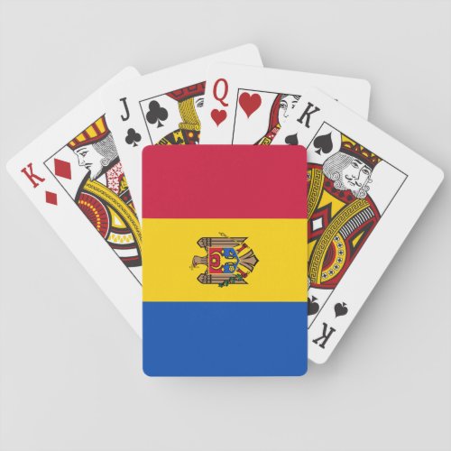 Patriotic Moldova Flag Poker Cards