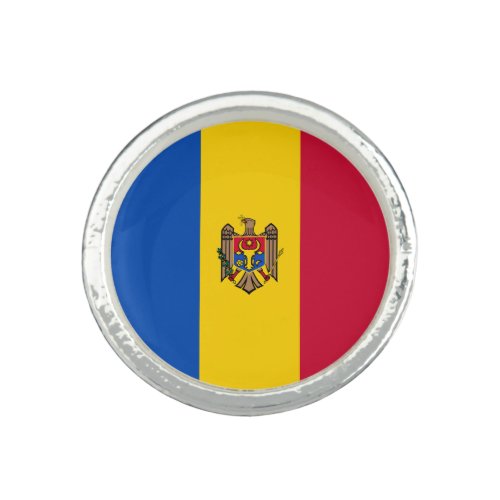 Patriotic Moldova Flag Ring