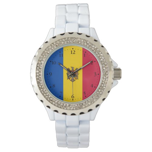 Patriotic Moldova Flag Watch