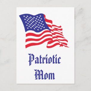 Patriotic Mom/Mother's Day Postcard