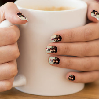 Patriotic Mona Lisa - Ready for Independence Day Minx Nail Wraps