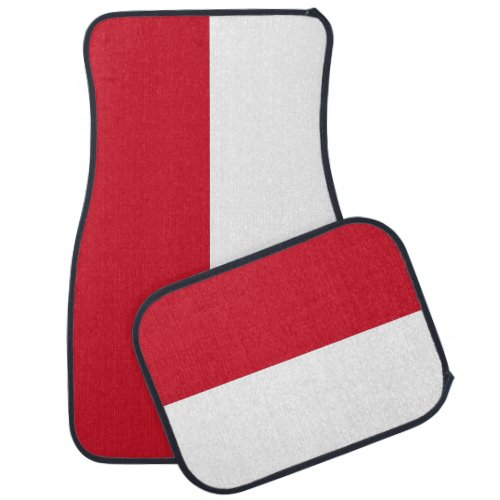 Patriotic Monaco Flag Car Floor Mat