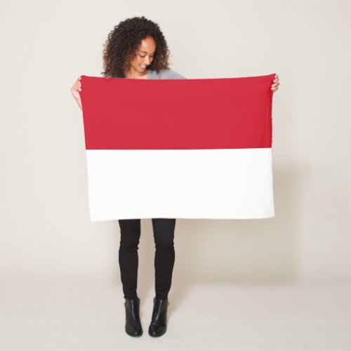 Patriotic Monaco Flag Fleece Blanket