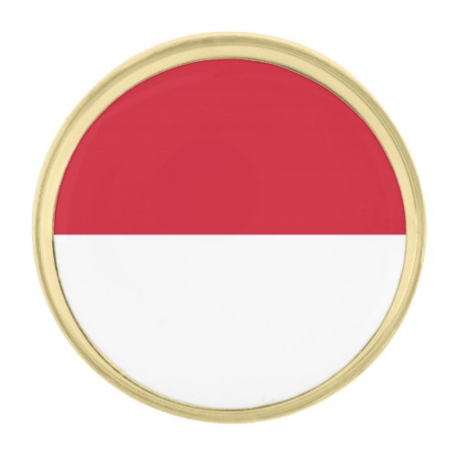 Patriotic Monaco Flag Gold Finish Lapel Pin