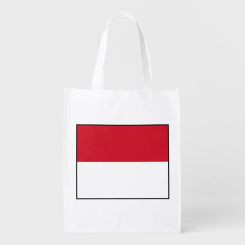 Patriotic Monaco Flag Grocery Bag