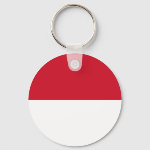 Patriotic Monaco Flag Keychain