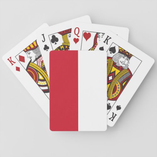 Patriotic Monaco Flag Poker Cards