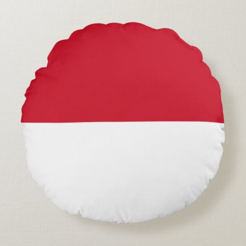 Patriotic Monaco Flag Round Pillow