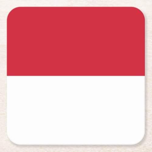 Patriotic Monaco Flag Square Paper Coaster