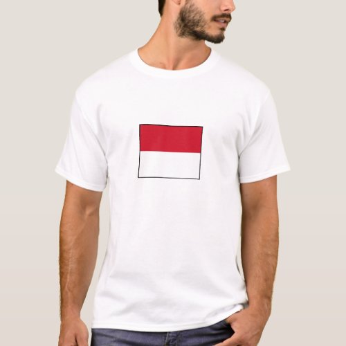 Patriotic Monaco Flag T_Shirt