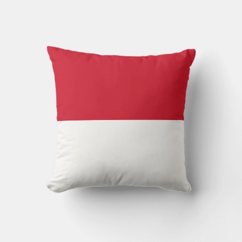 Patriotic Monaco Flag Throw Pillow