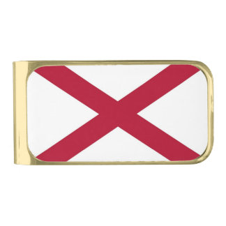 Patriotic Money Clip with flag of Alabama, USA