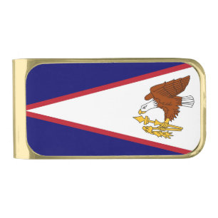 Patriotic Money Clip with flag of American Samoa