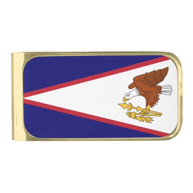 Patriotic Money Clip with flag of American Samoa (Front)