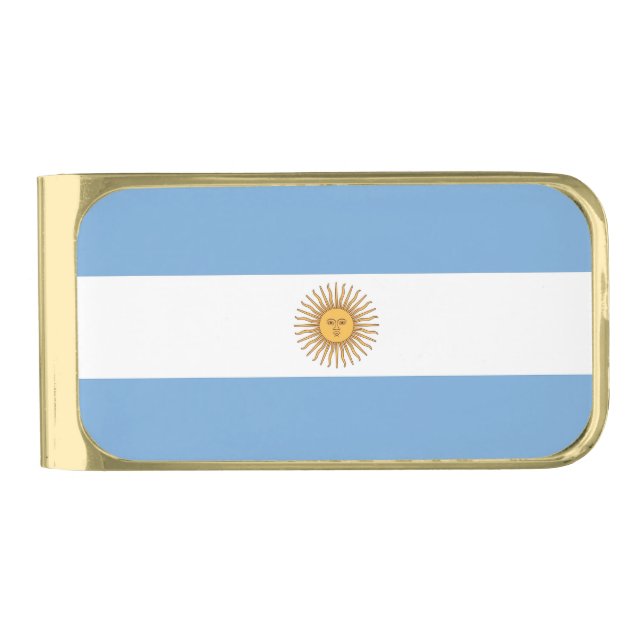 Patriotic Money Clip with flag of Argentina (Front)