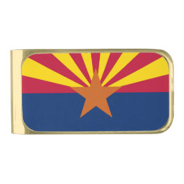 Patriotic Money Clip with flag of Arizona, USA