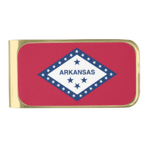 Patriotic Money Clip with flag of Arkansas, USA