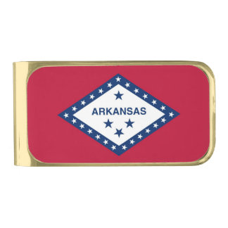 Patriotic Money Clip with flag of Arkansas, USA