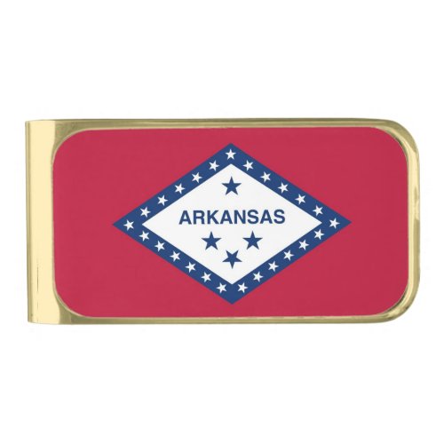 Patriotic Money Clip with flag of Arkansas USA