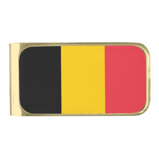 Patriotic Money Clip with flag of Belgium (Front)
