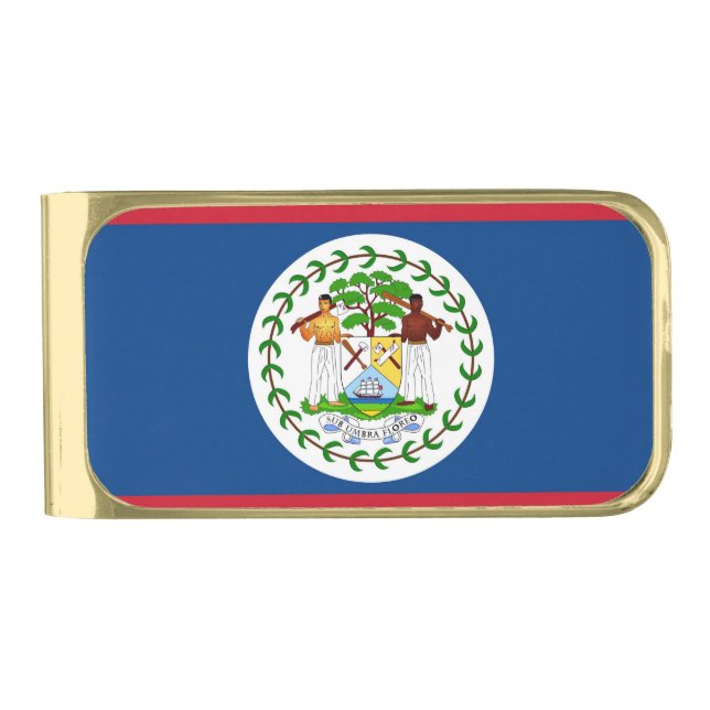 Patriotic Money Clip with flag of Belize (Front)