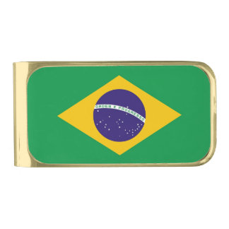 Patriotic Money Clip with flag of Brazil