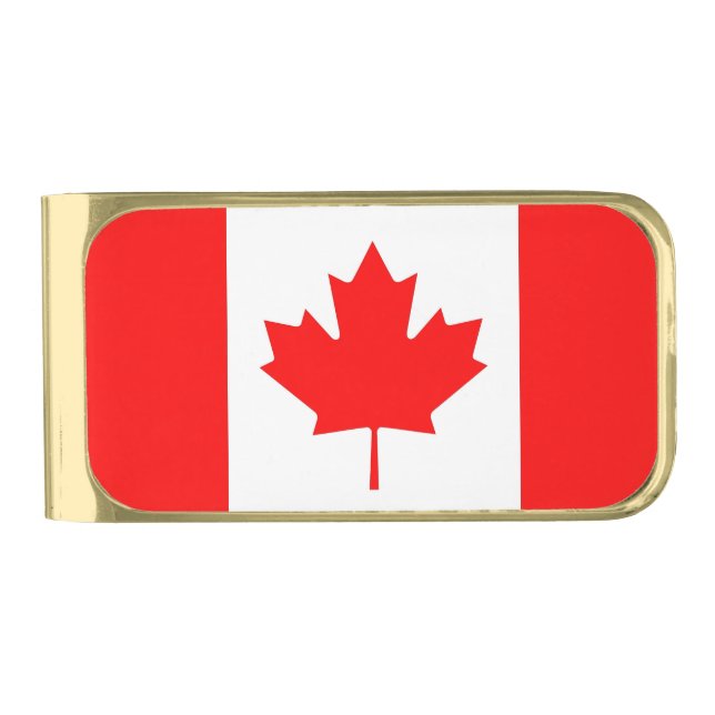 Patriotic Money Clip with flag of Canada (Front)