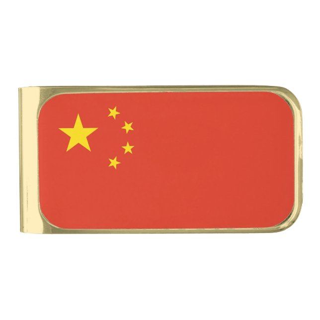 Patriotic Money Clip with flag of China (Front)