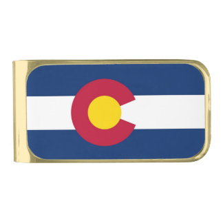 Patriotic Money Clip with flag of Colorado, USA