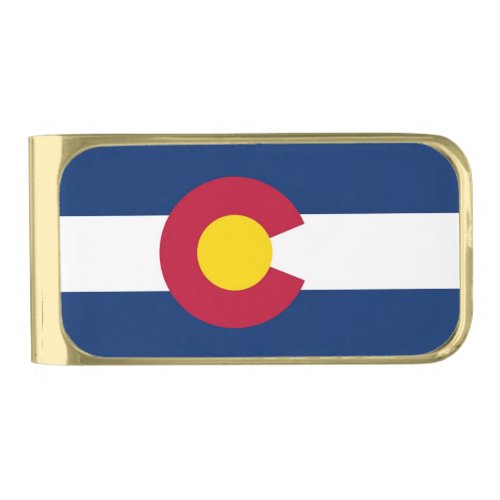 Patriotic Money Clip with flag of Colorado USA