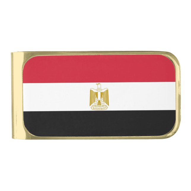 Patriotic Money Clip with flag of Egypt (Front)