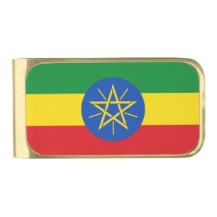Patriotic Money Clip with flag of Ethiopia