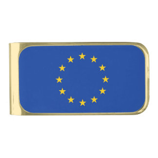 Patriotic Money Clip with flag of European Union