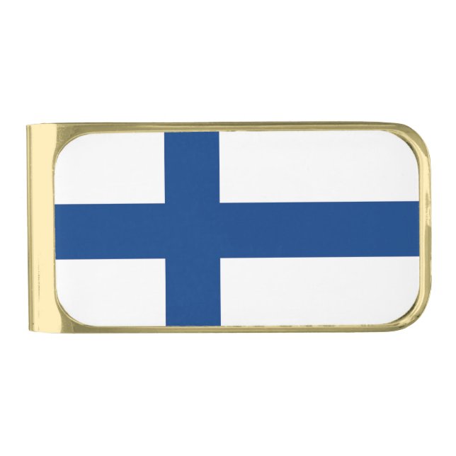 Patriotic Money Clip with flag of Finland (Front)