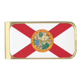 Patriotic Money Clip with flag of Florida, USA