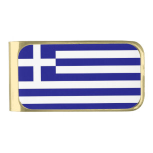 Patriotic Money Clip with flag of Greece