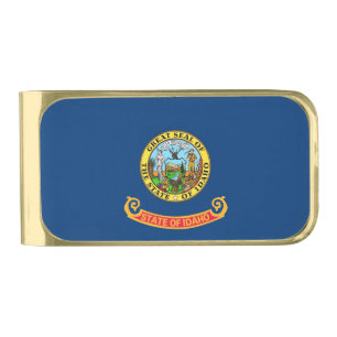 Patriotic Money Clip with flag of Idaho, USA