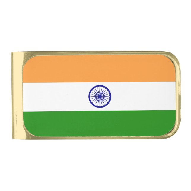 Patriotic Money Clip with flag of India (Front)