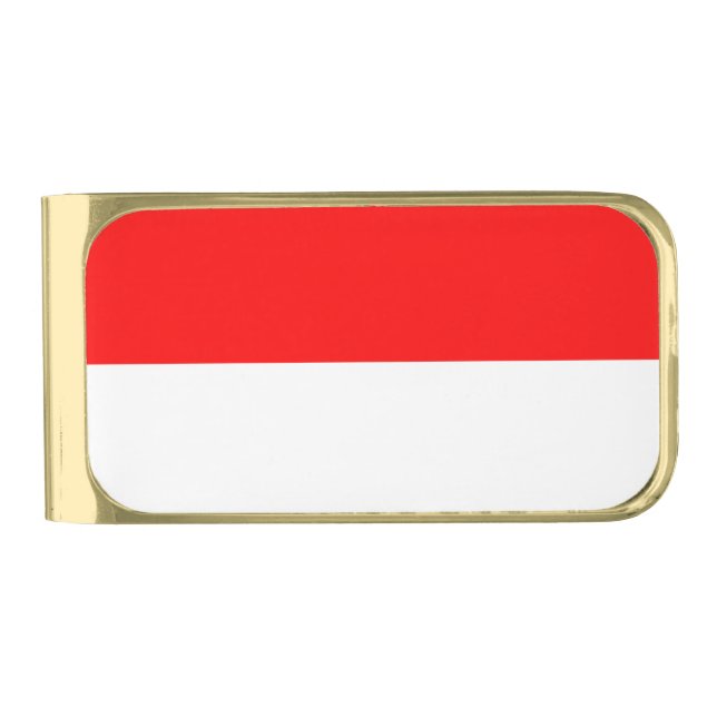 Patriotic Money Clip with flag of Indonesia (Front)